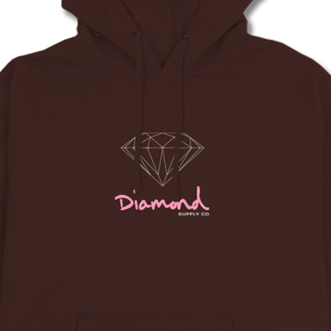 Diamond supply co maroon deals hoodie